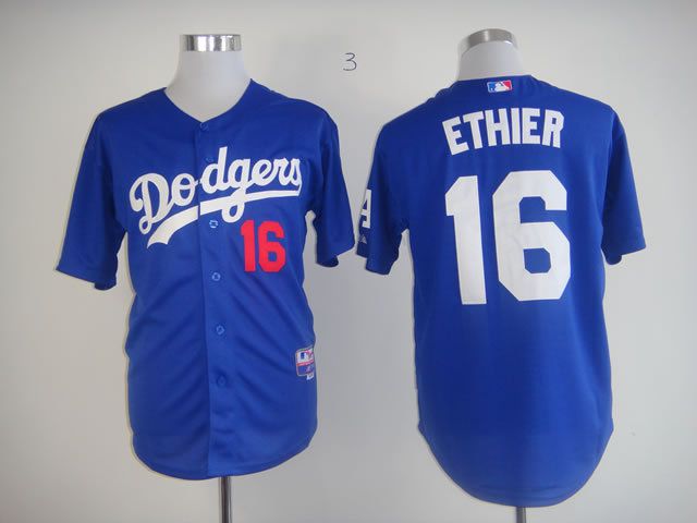 Men Los Angeles Dodgers 16 Ethier Blue MLB Jerseys